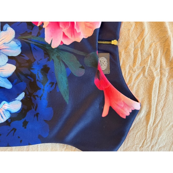 Vince Camuto Floral Scuba Midi Sheath Dress Size 8 - Picture 6 of 6